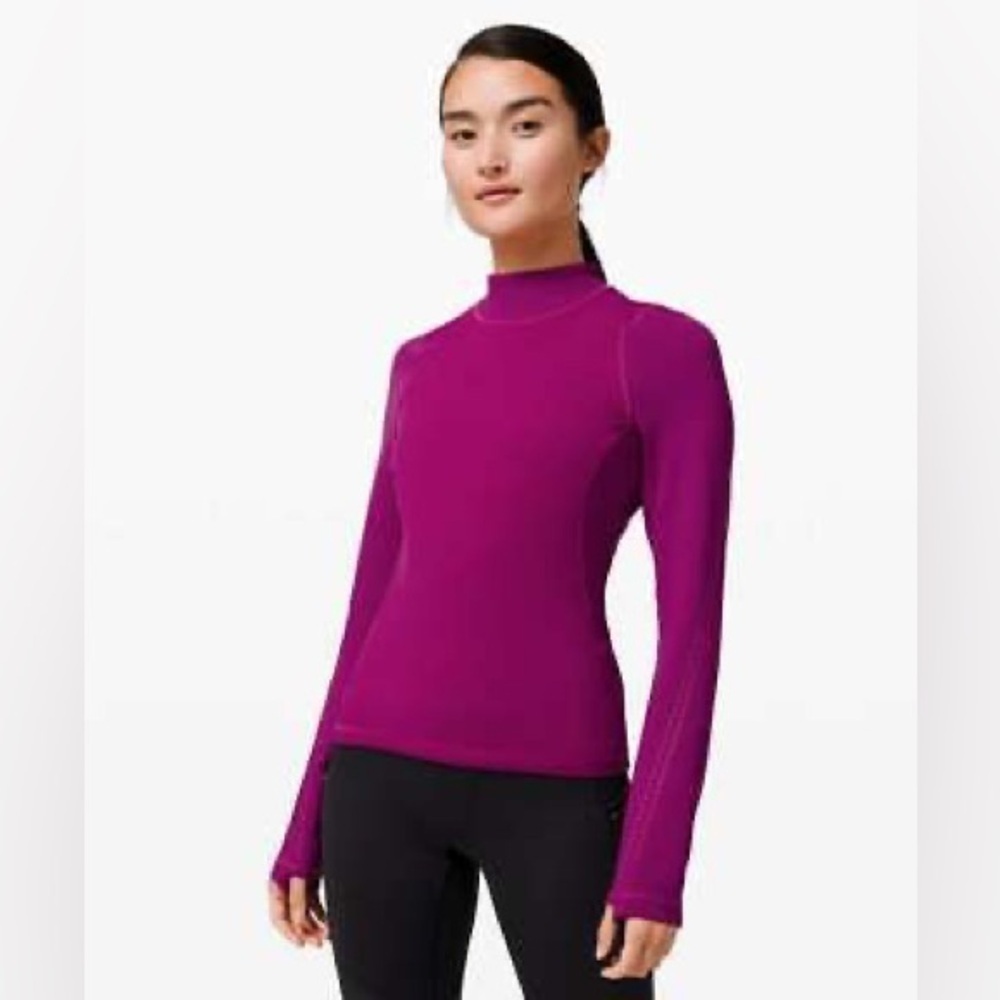 Lululemon Chase The Chill Long Sleeve in Fuschia